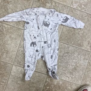 One piece onesie, animal print
